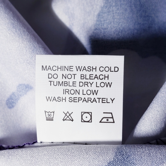 Purple Multi-Colored Top w/Bell Sleeves SZ M - Picture 8 of 9